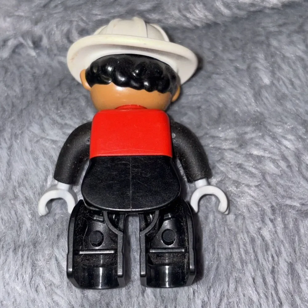 Lego Duplo Fireman Figure Part Only Firefighter Chief Fire Department